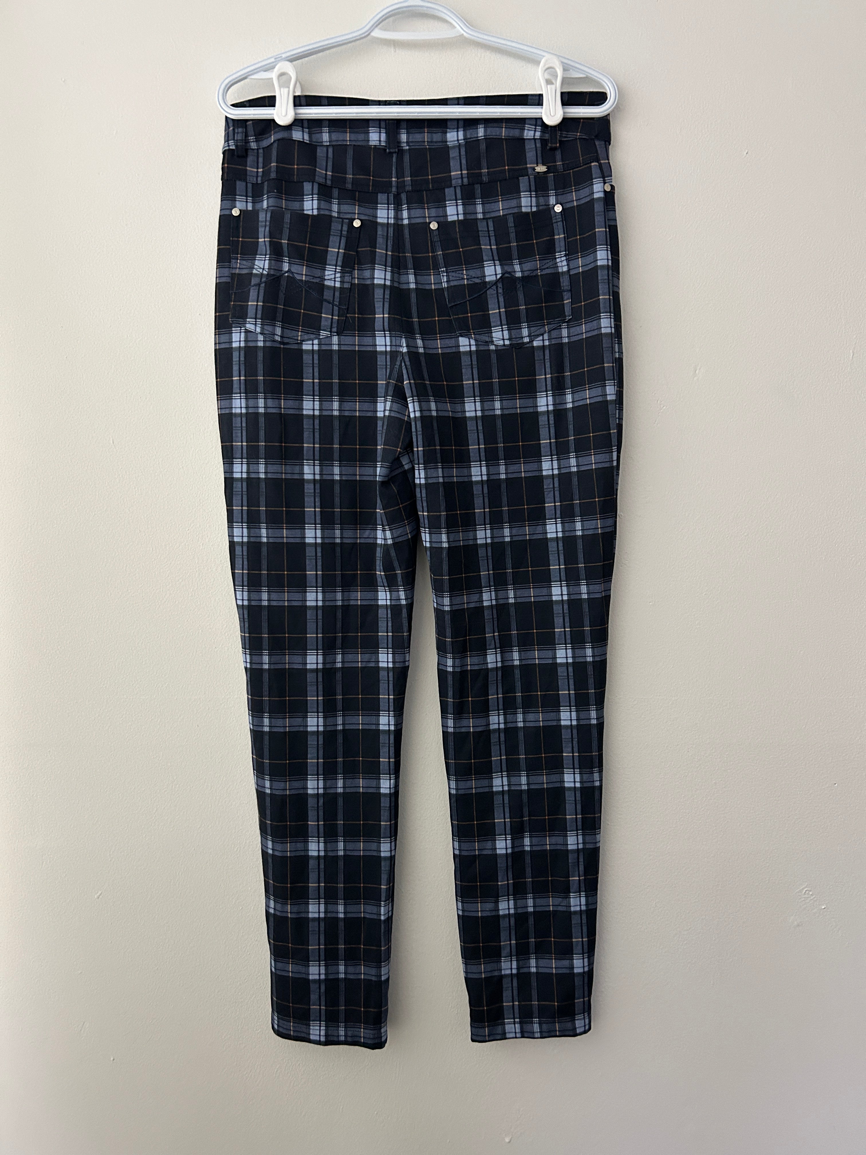 Pantalon à carreaux bleu marine et gris — San Francisco