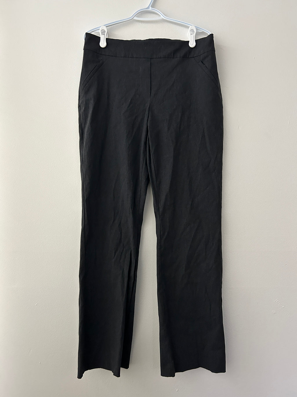 Pantalon noir droit à taille plate — Reitmans
