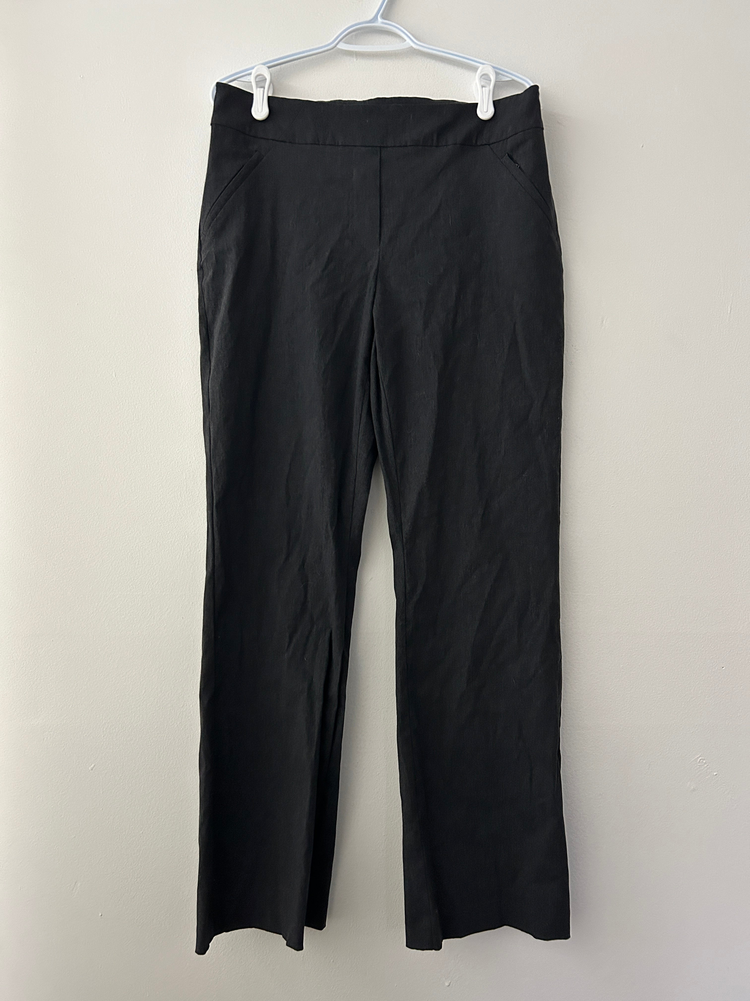 Pantalon noir droit à taille plate — Reitmans