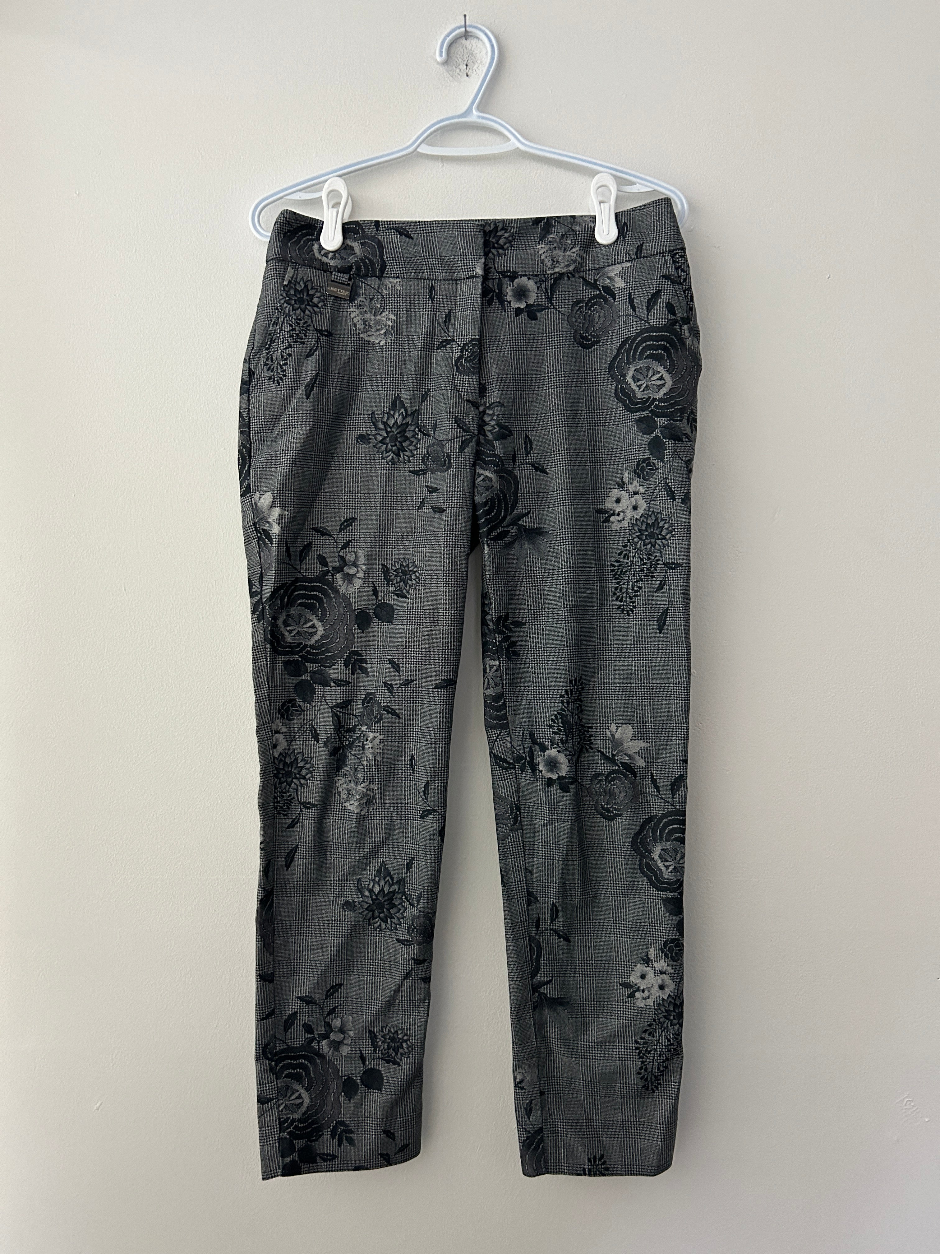 Pantalon à motif floral et carreaux — Lisettel