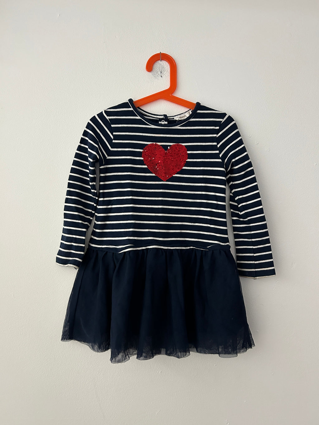 Robe rayée à cœur pailleté — Orchestra