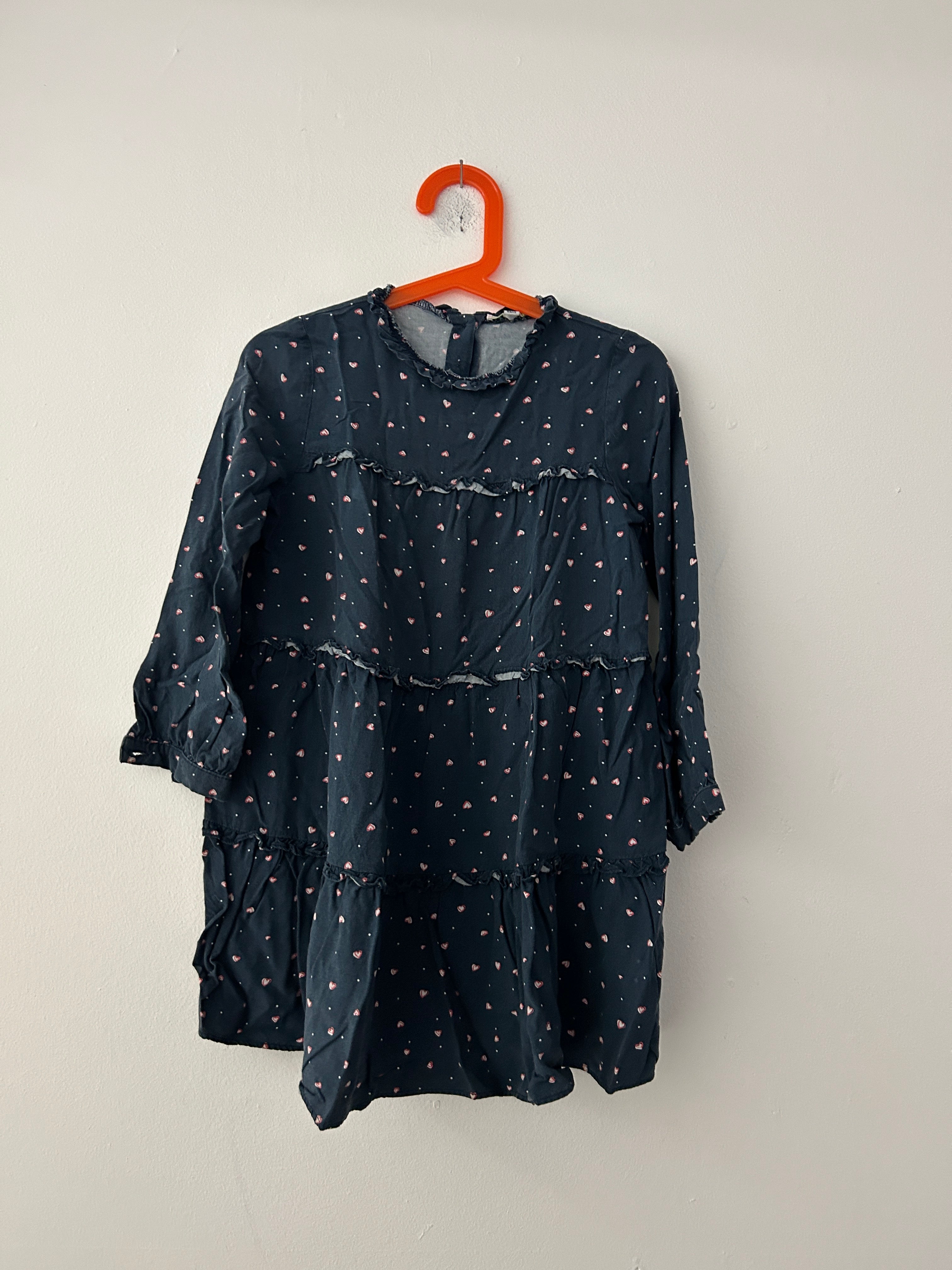 Robe à volants et petits cœurs — vertbaudet