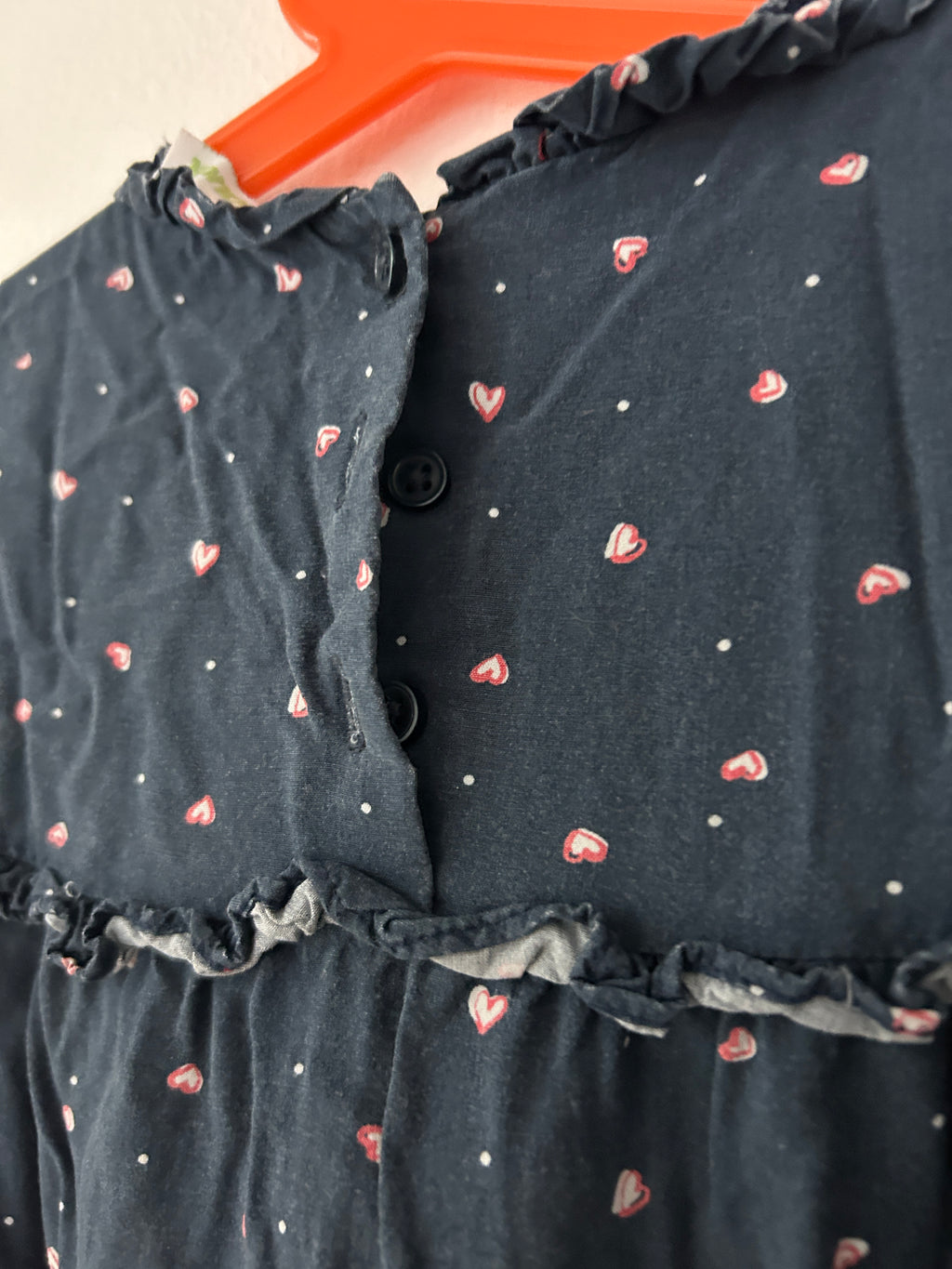 Robe à volants et petits cœurs — vertbaudet