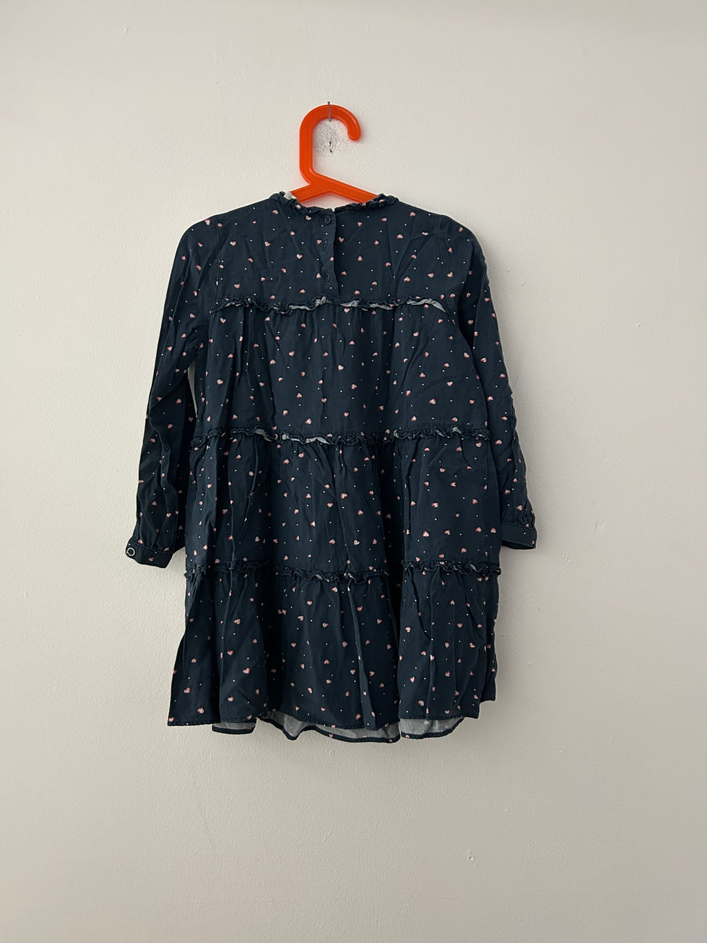 Robe à volants et petits cœurs — vertbaudet