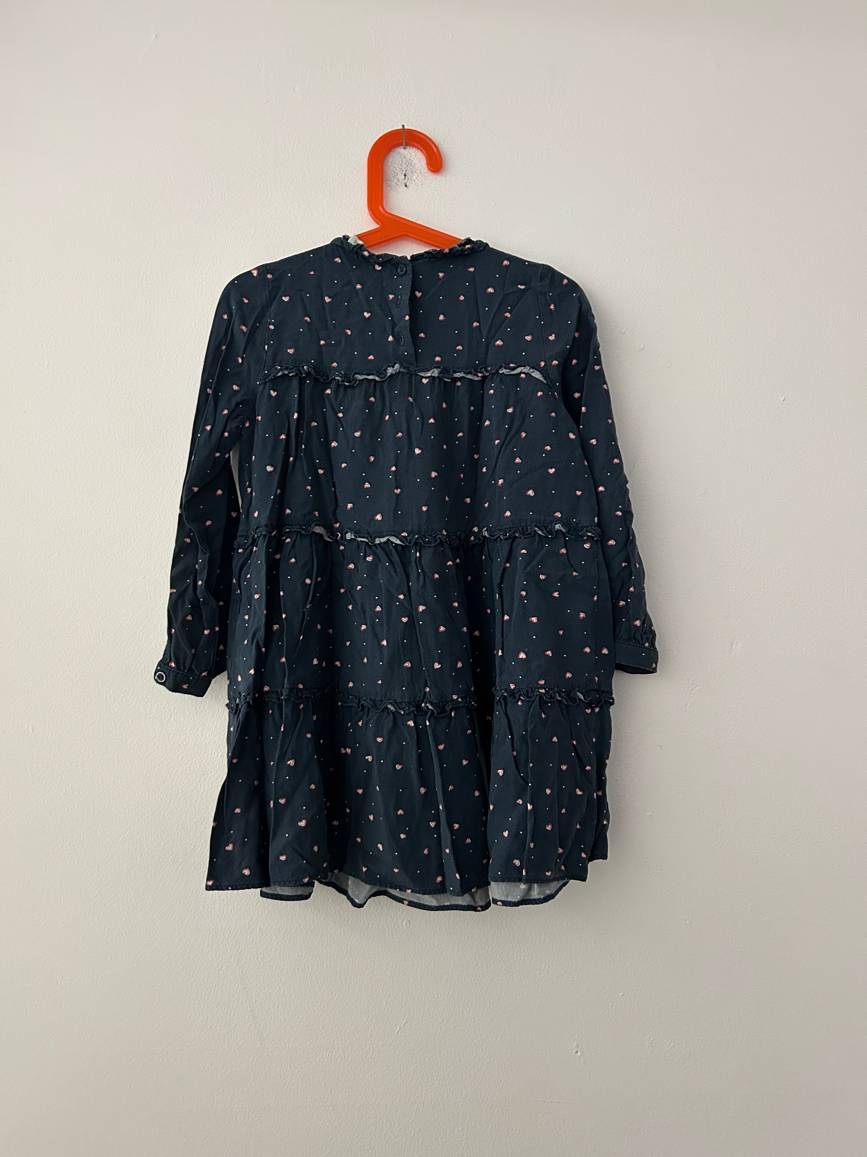 Robe à volants et petits cœurs — vertbaudet