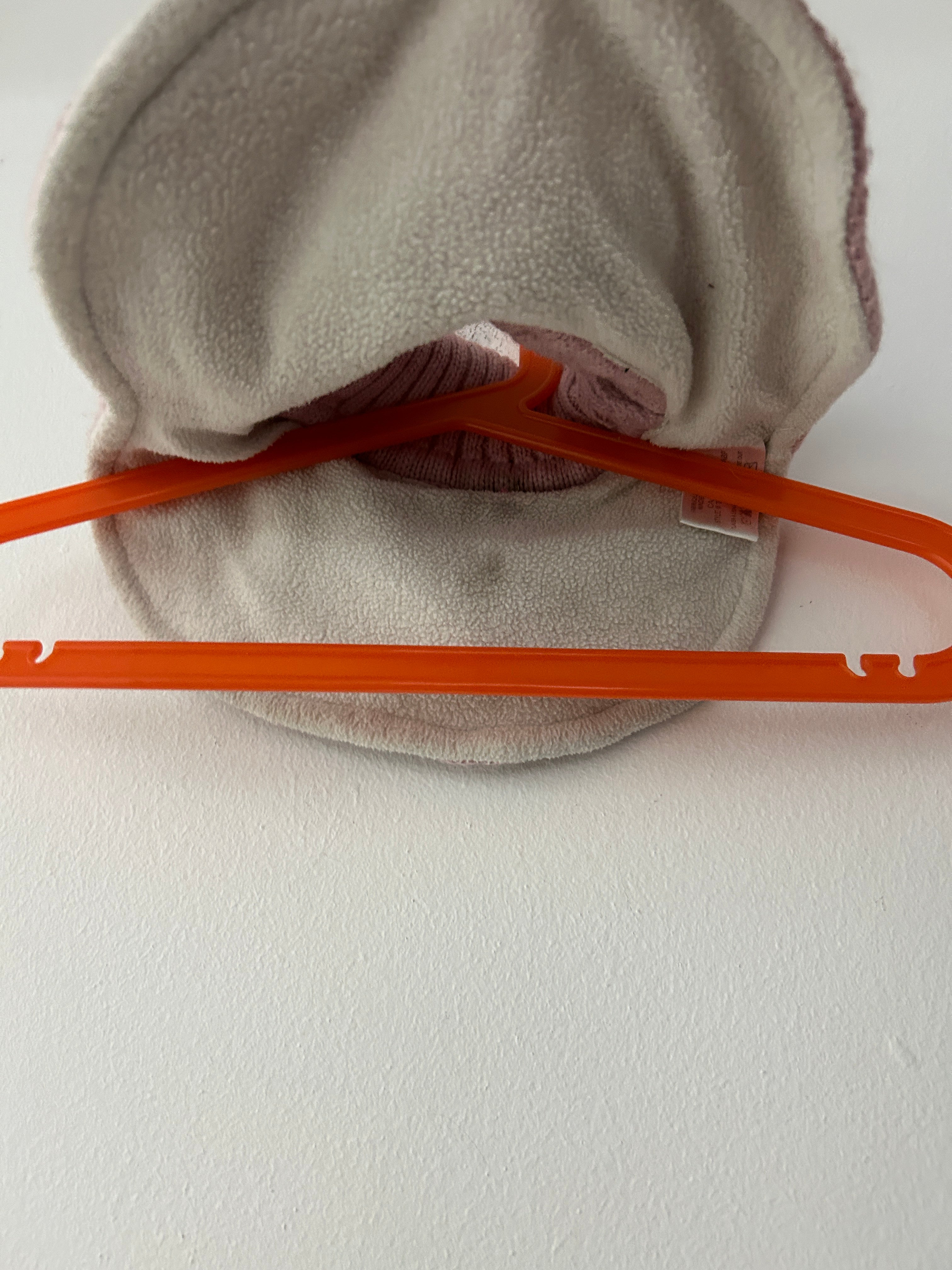 Cache-cou tricoté rose — trois moutons