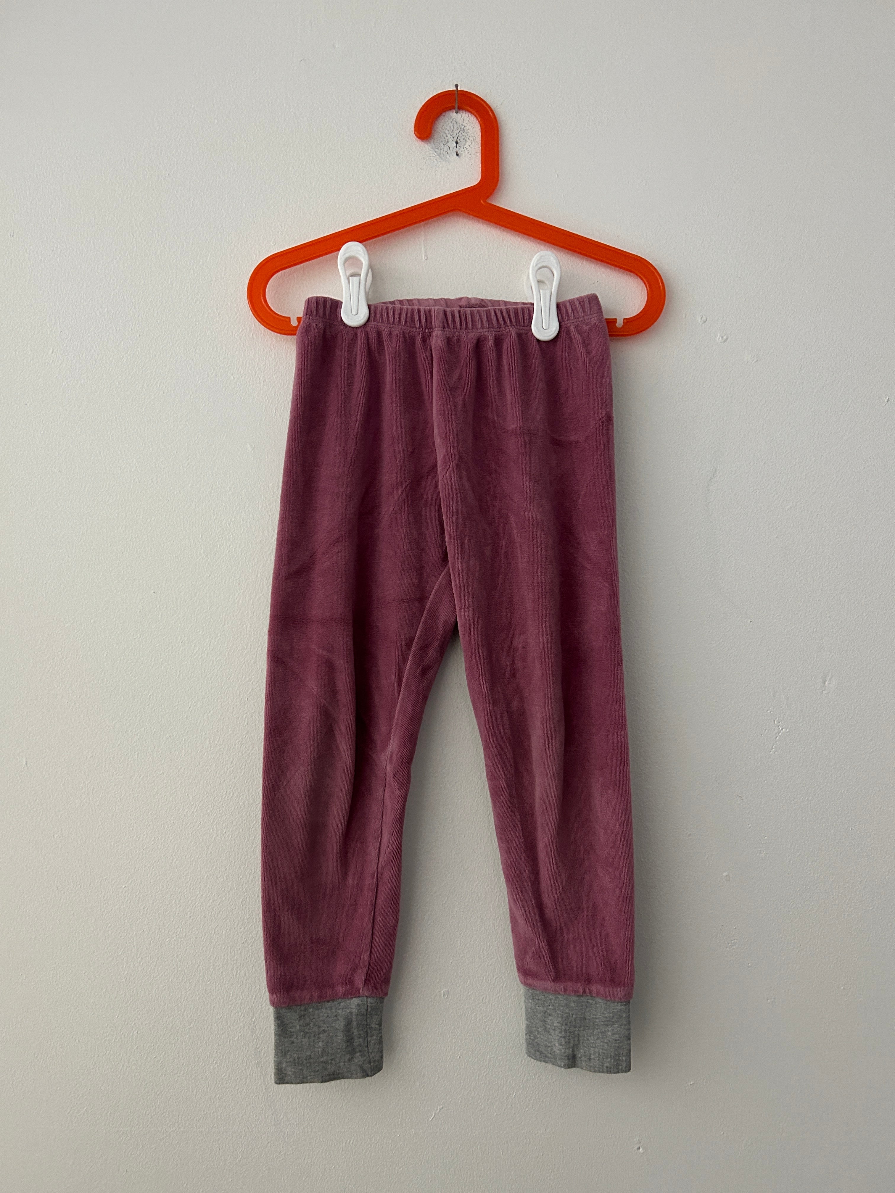 Pantalon en velours rose mauve — souris mini