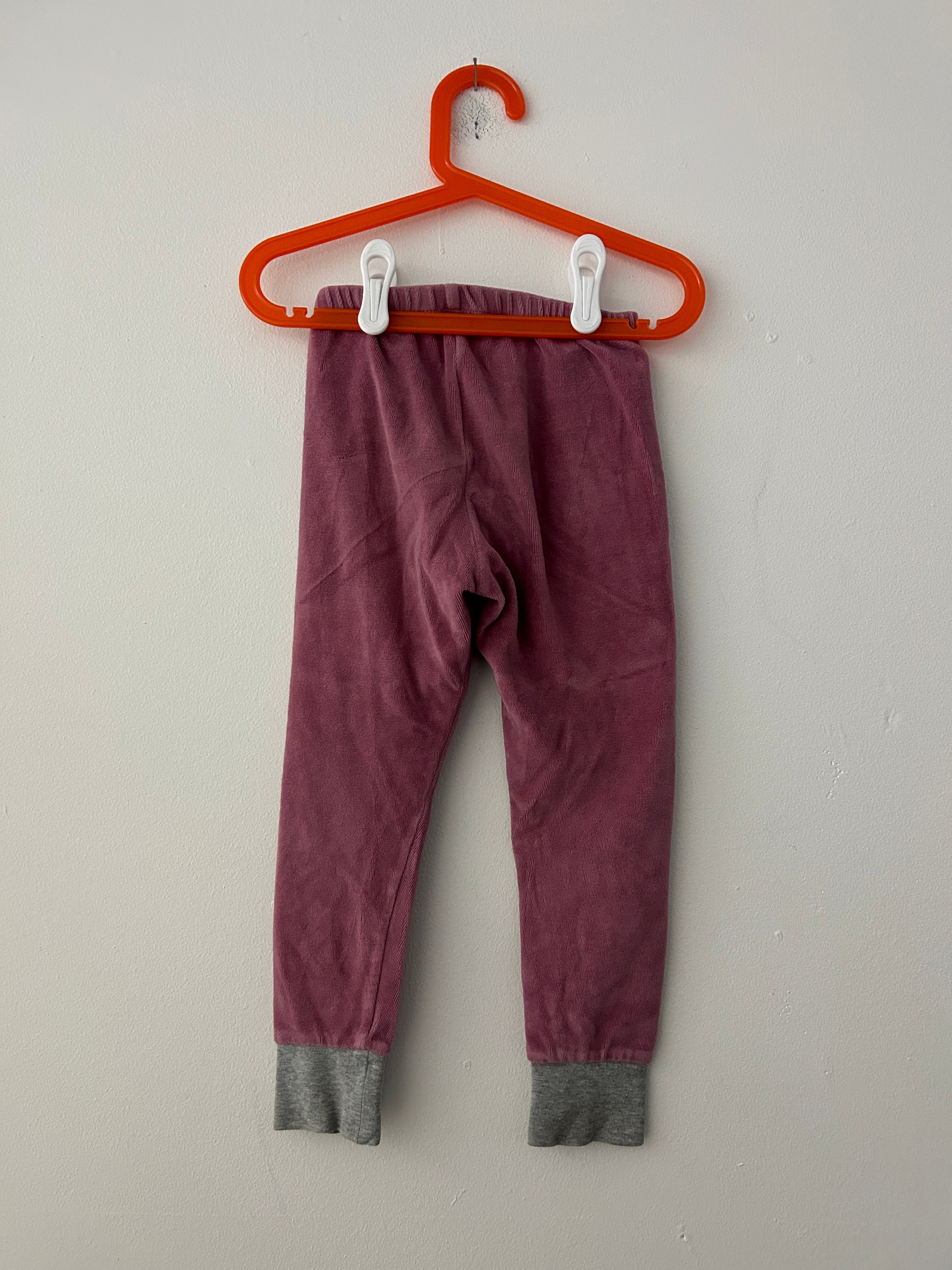 Pantalon en velours rose mauve — souris mini