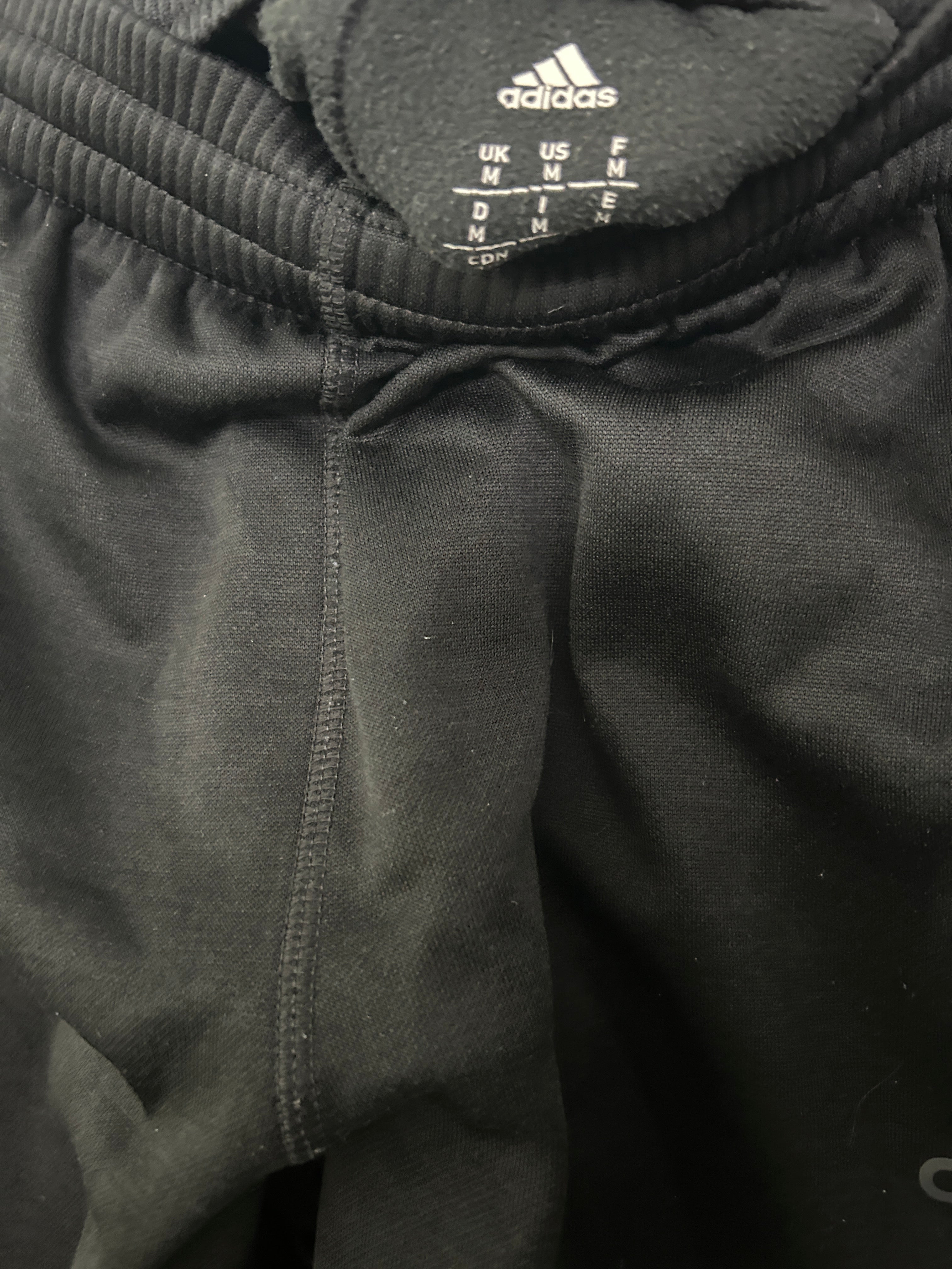 Pantalon de jogging noir à taille élastique – Adidas