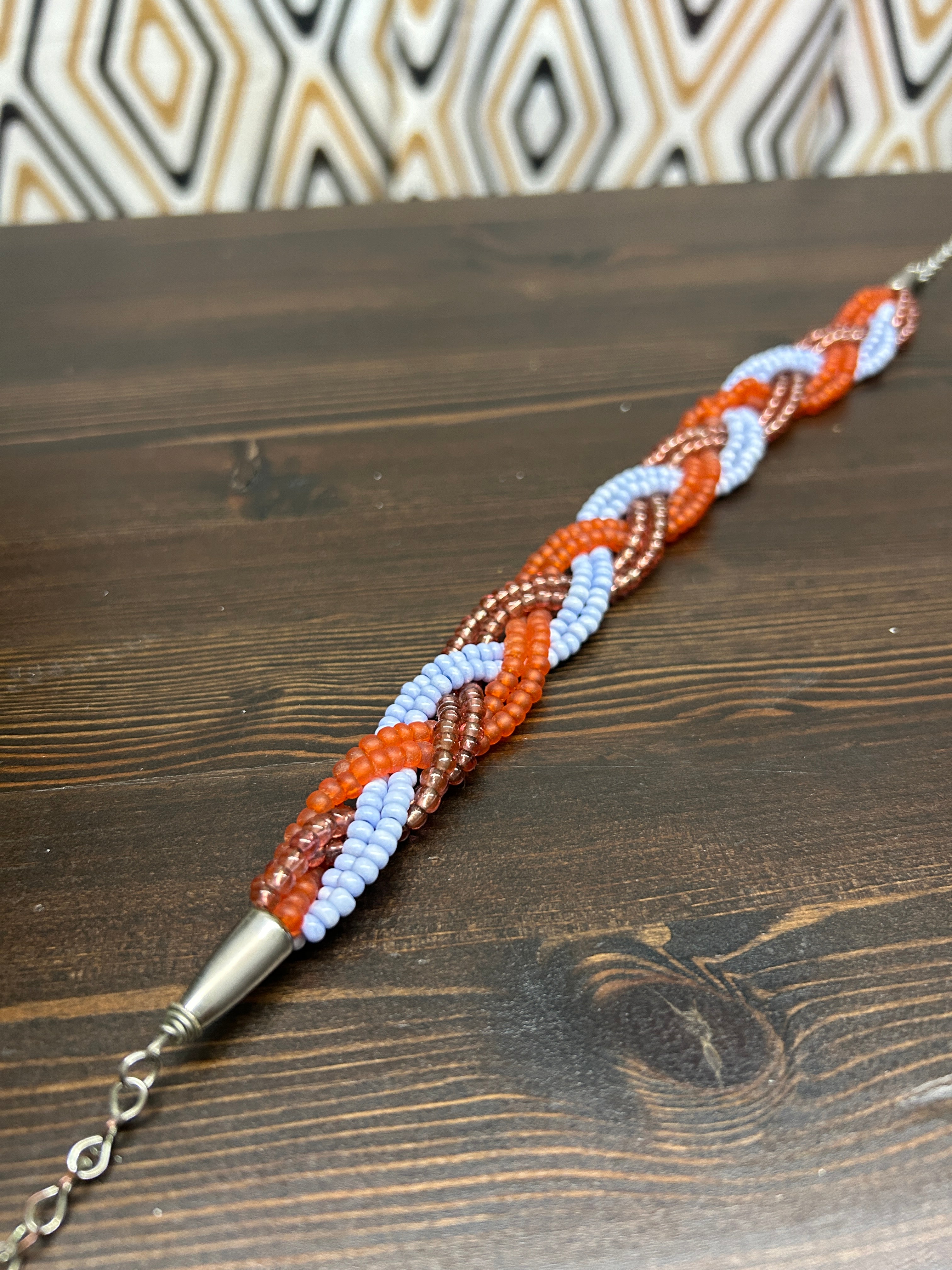 Bracelet tressé multicolore (perles)