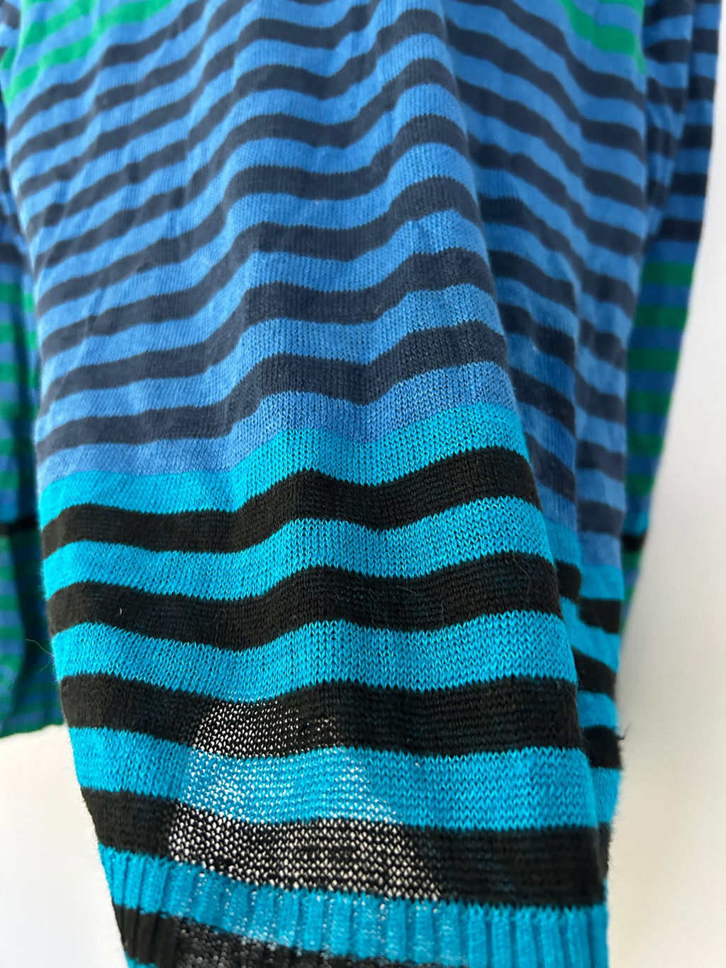 Pull rayé bleu & vert – DIESEL (Made in Italy)