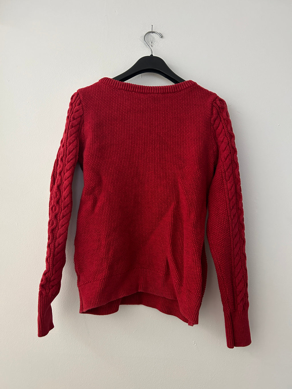 Pull en maille torsadée rouge – GAP