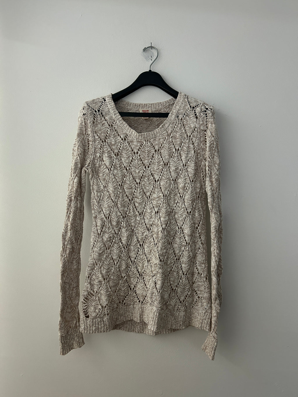 Pull en maille ajourée beige – Mossimo