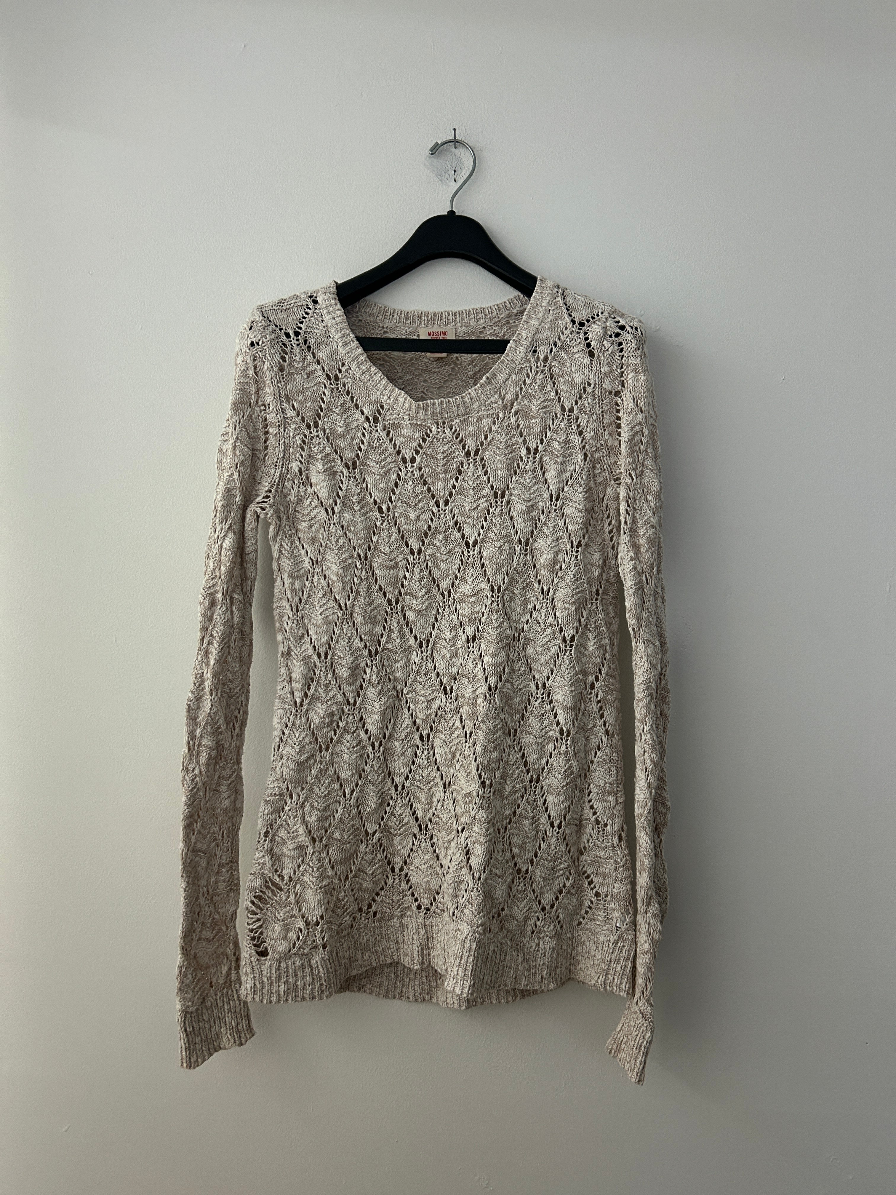 Pull en maille ajourée beige – Mossimo