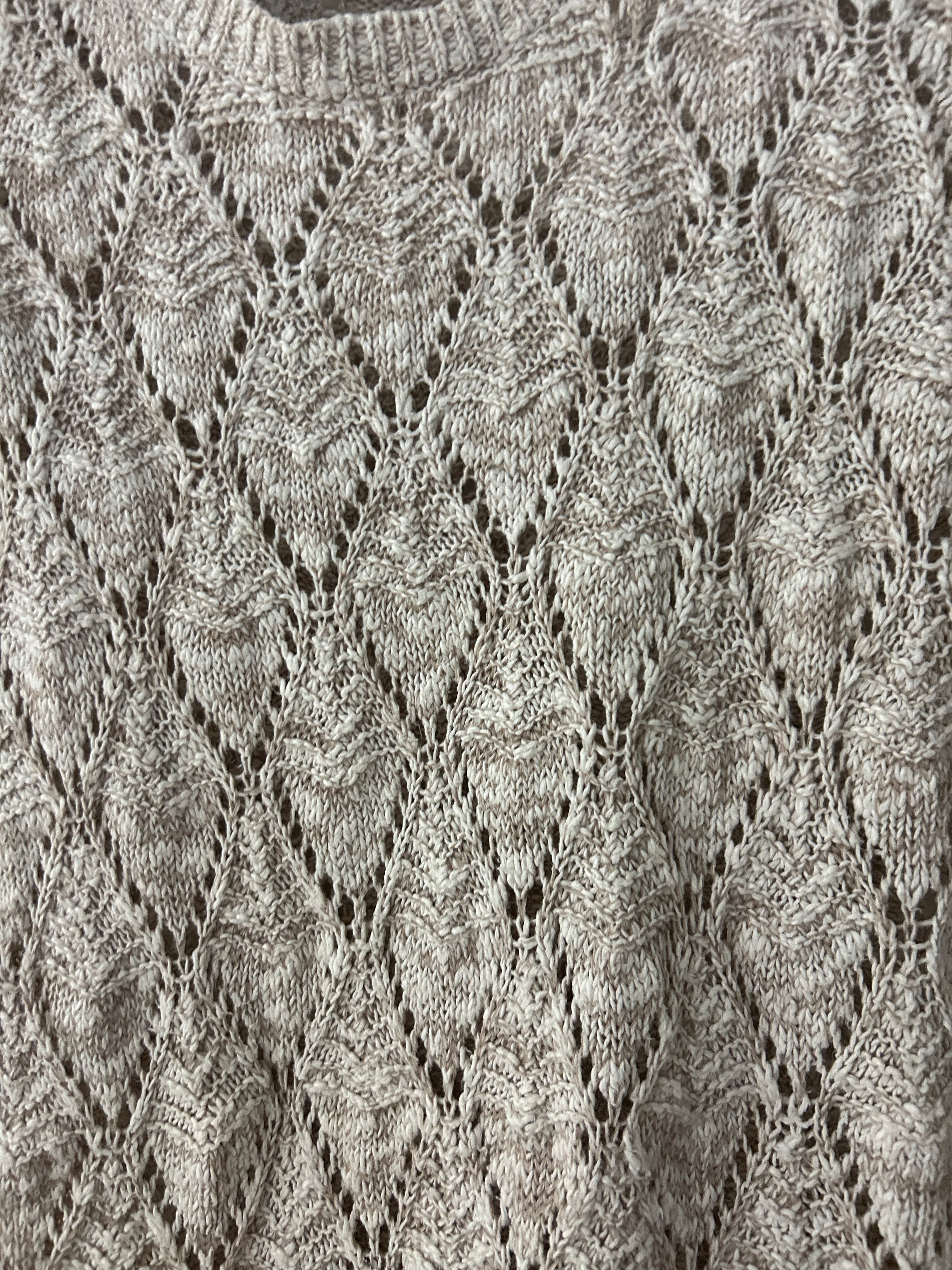 Pull en maille ajourée beige – Mossimo