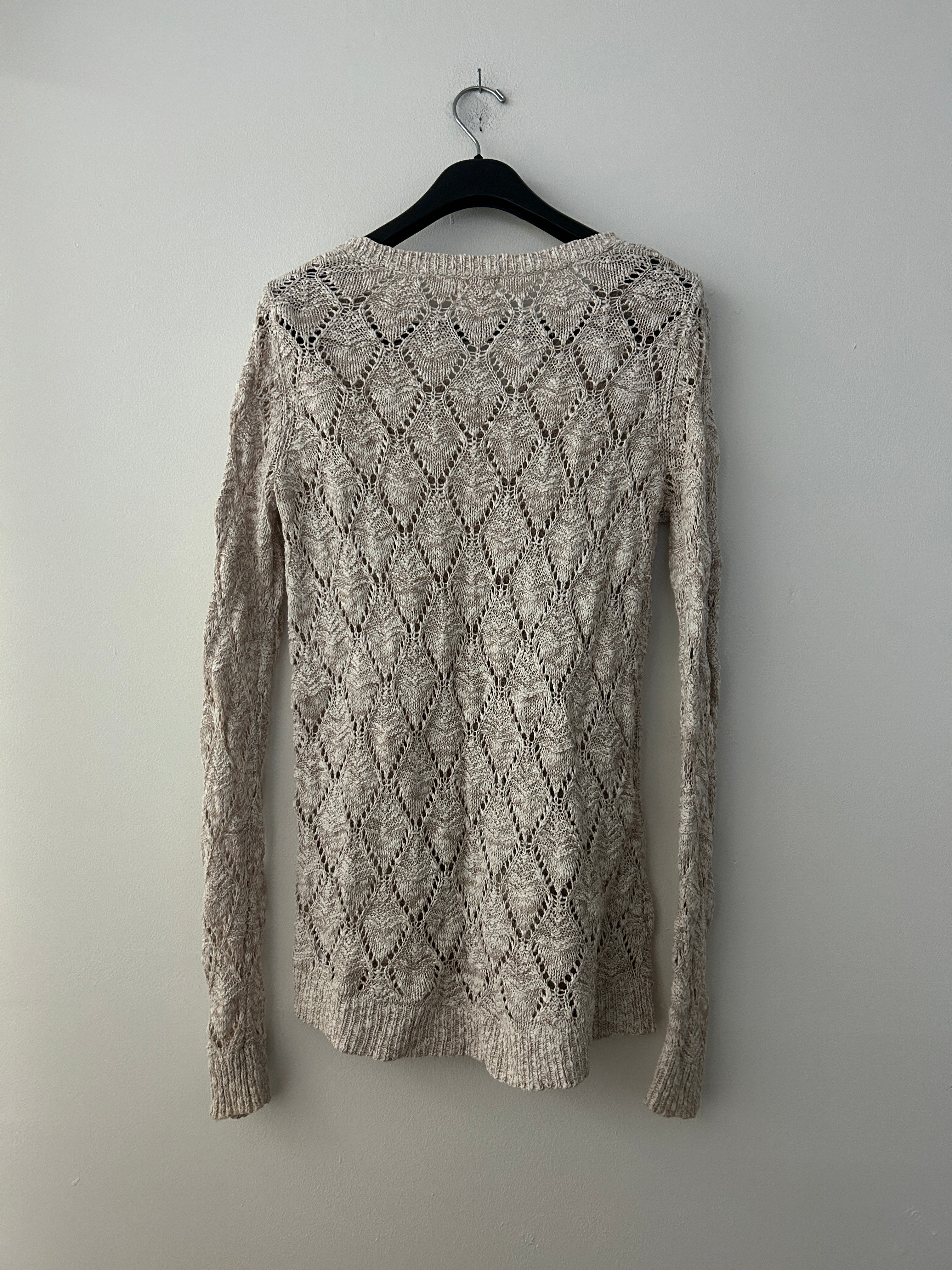 Pull en maille ajourée beige – Mossimo