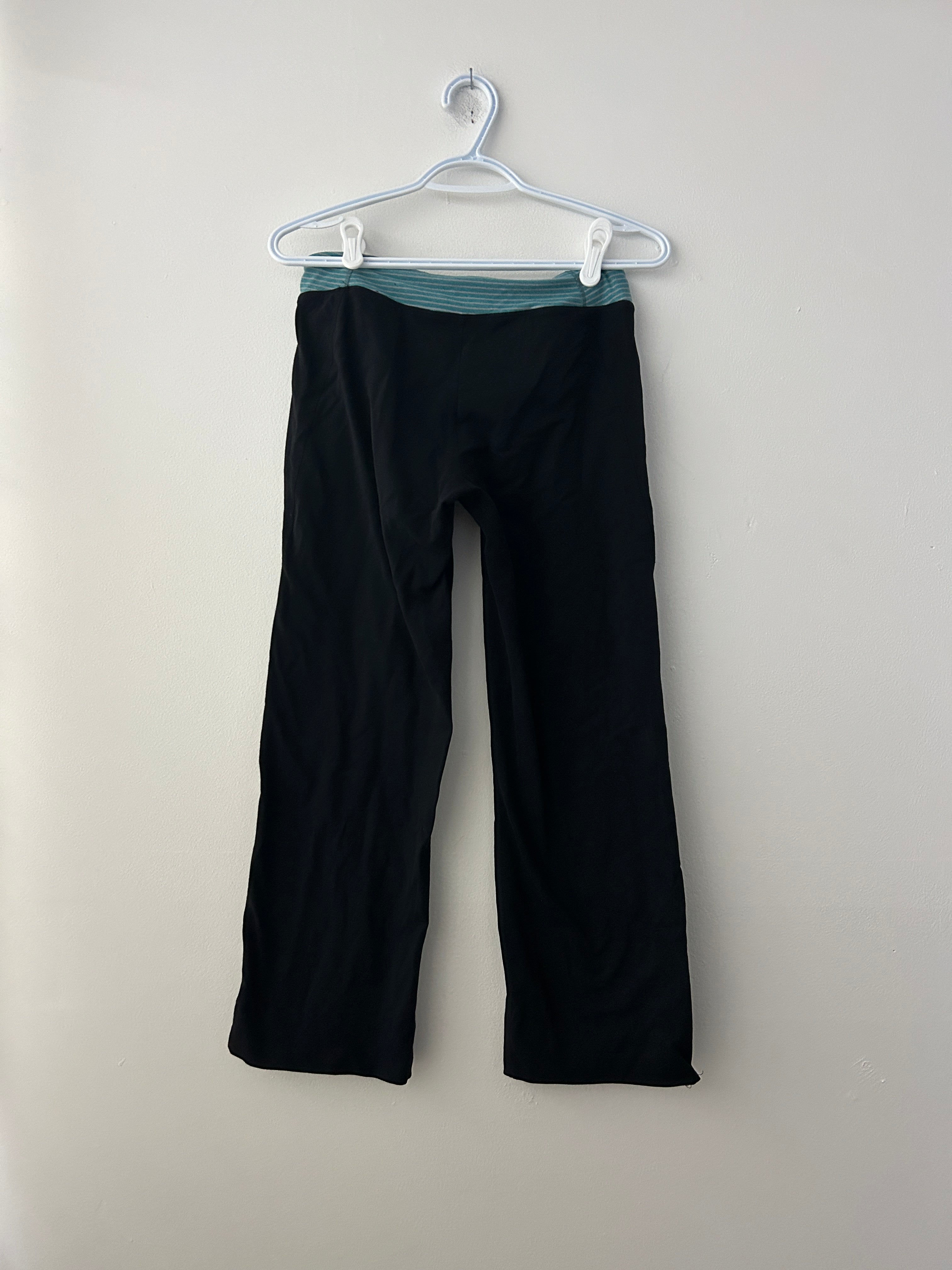 Legging noir taille mi-haute avec bande contrastante