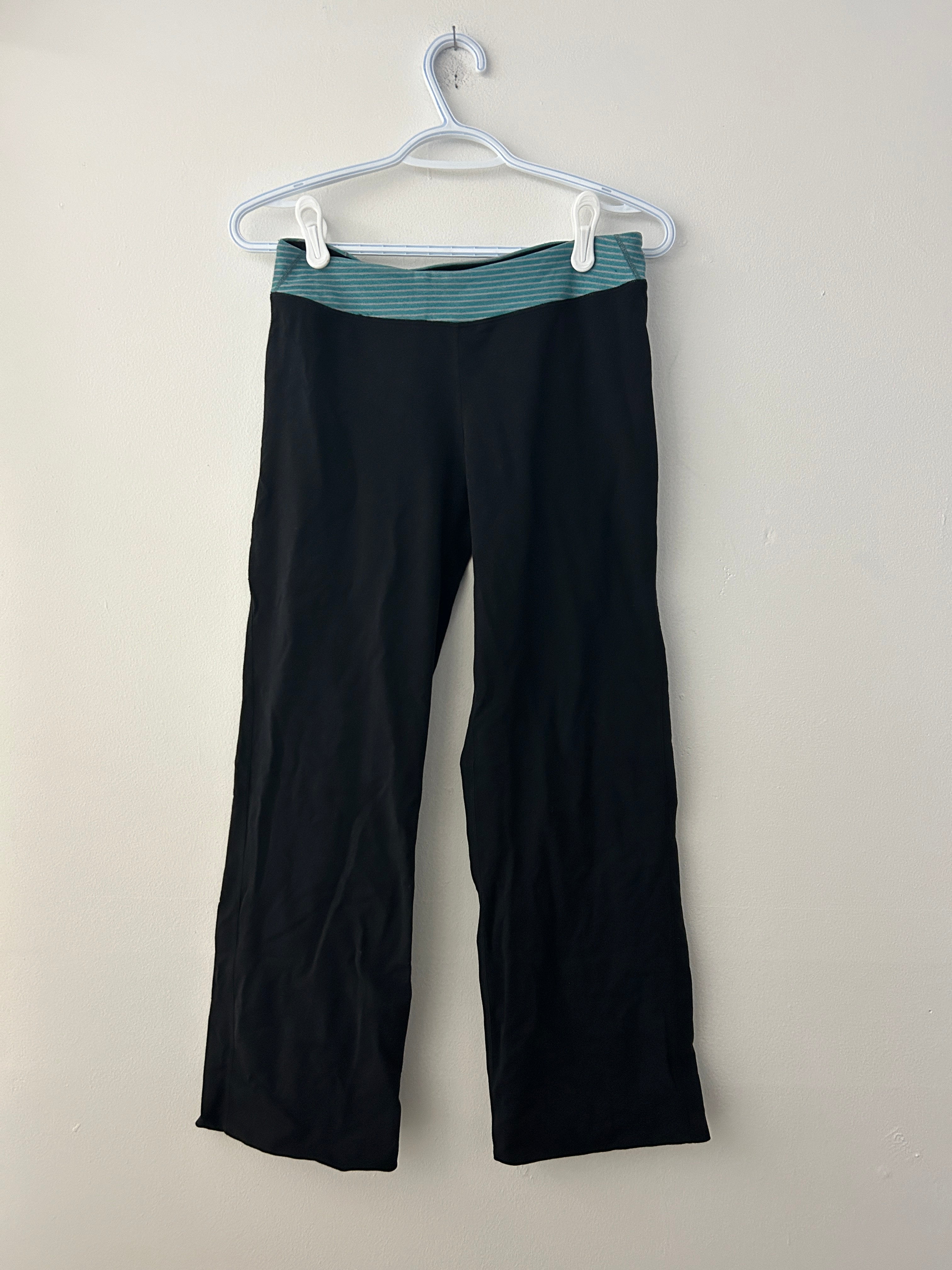 Legging noir taille mi-haute avec bande contrastante