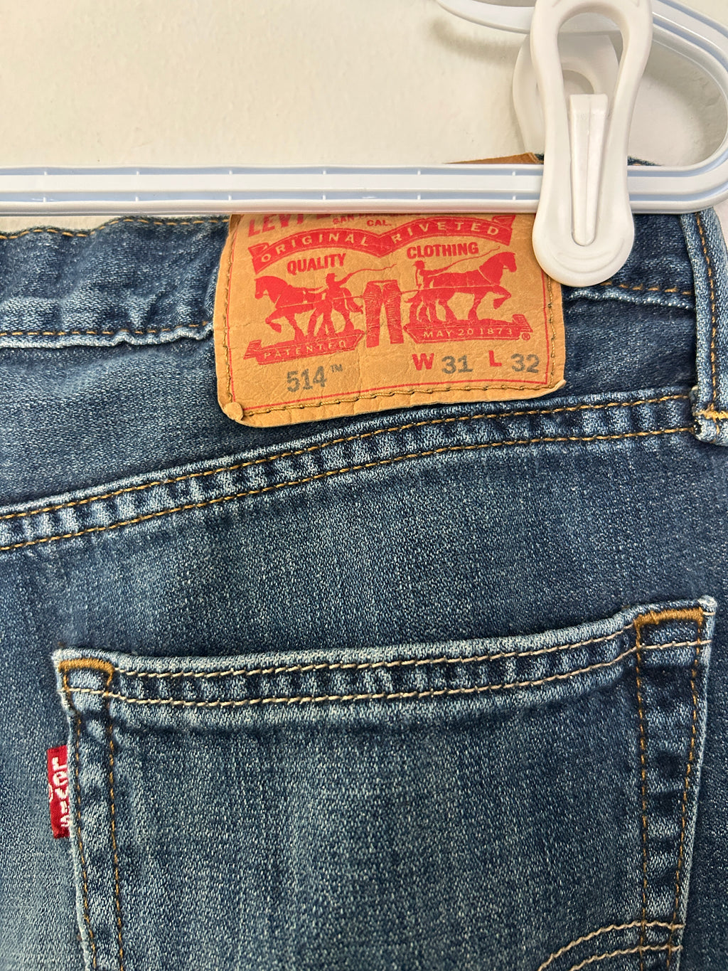 Jean Levi’s 514 coupe droite bleu denim