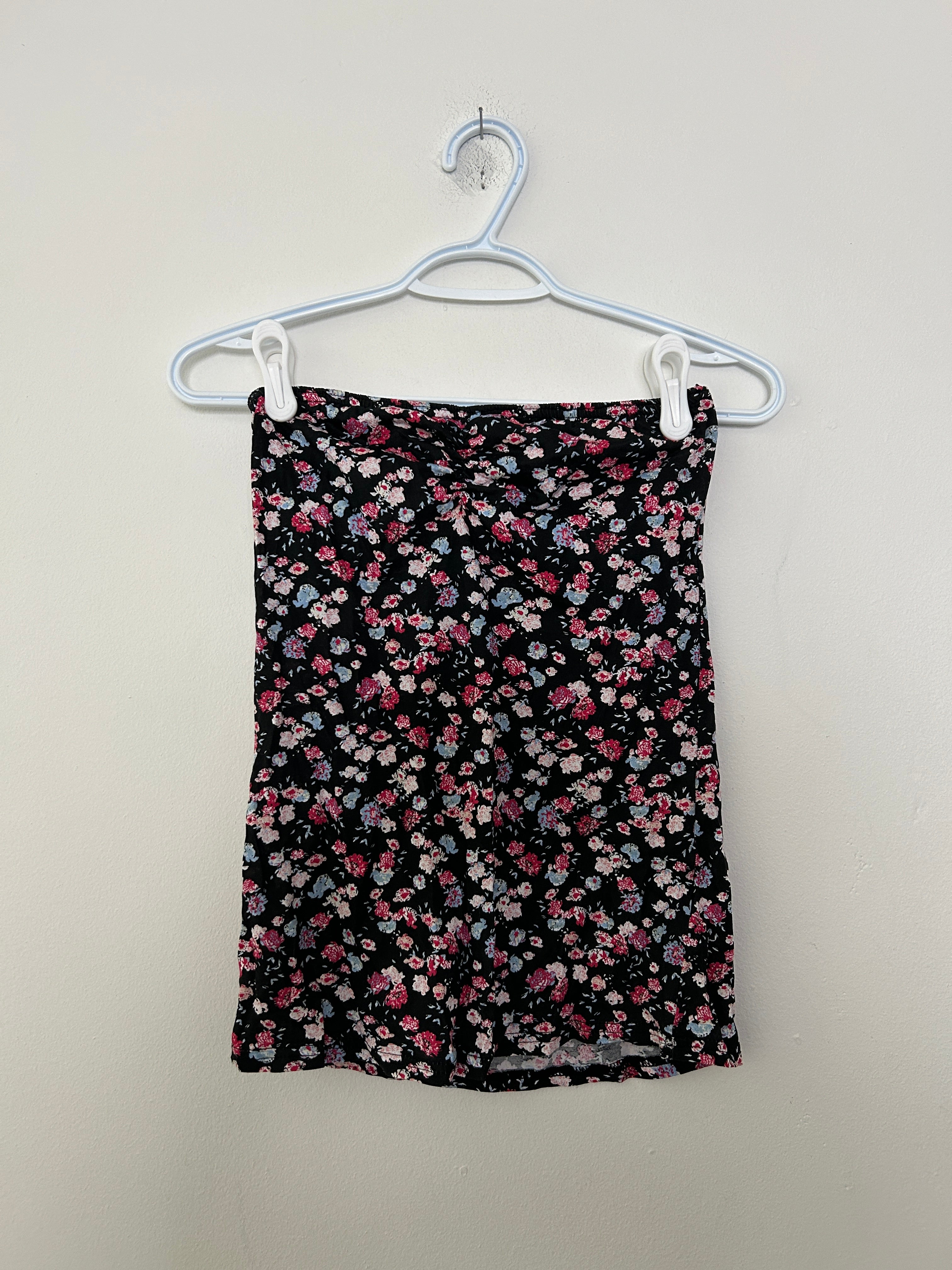 Jupe Hauts noire fleurie TALLY WEiJL