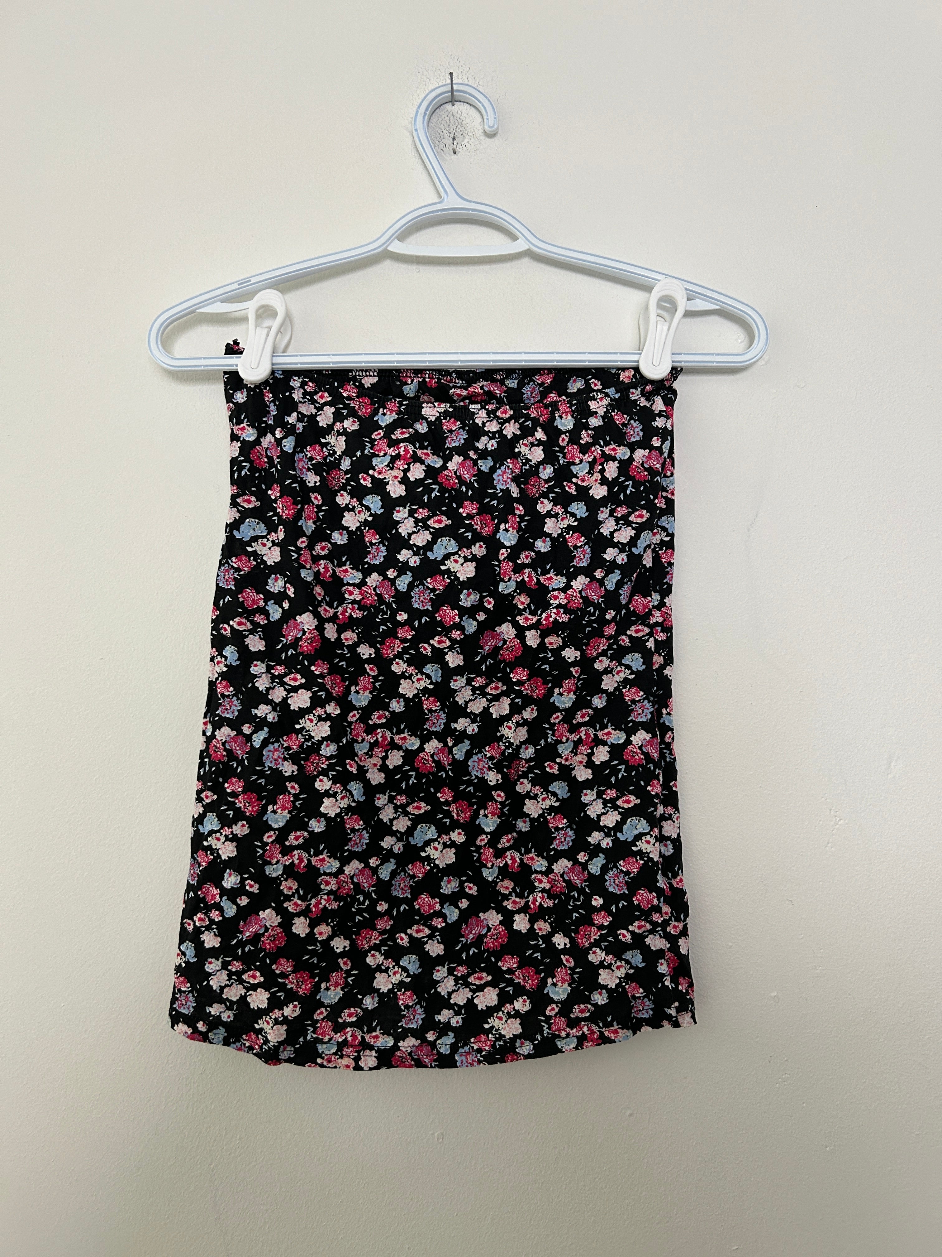 Jupe Hauts noire fleurie TALLY WEiJL