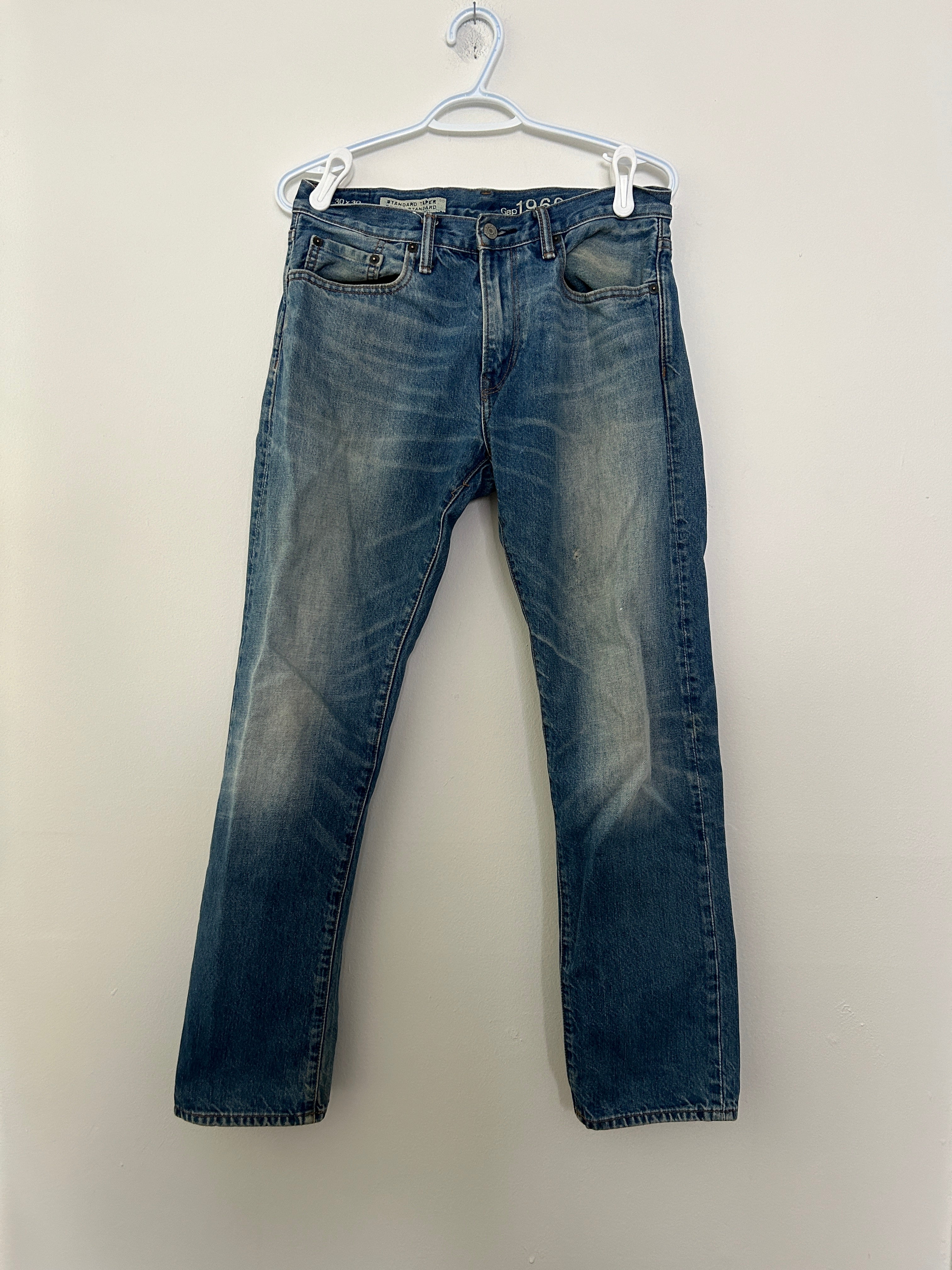 Jean droit bleu délavé Gap 1969 – Coupe standard